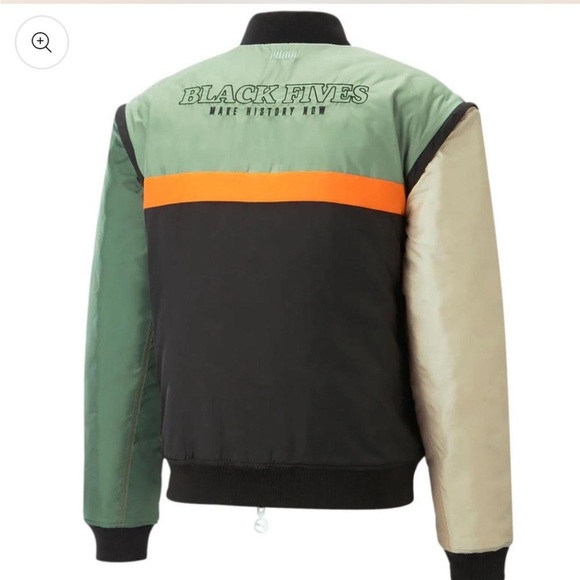 Reversible Puma x Black Fives Orange and Green Bomber Jacket Size Small - Picture 6 of 8